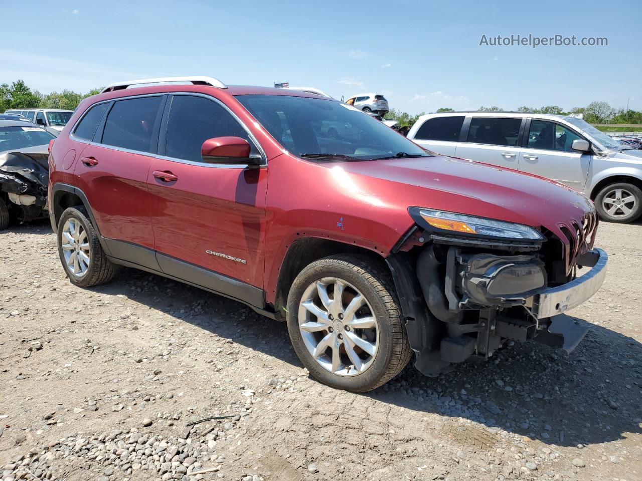 2015 Jeep Cherokee Limited Red vin: 1C4PJMDS1FW692984