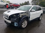 2014 Jeep Cherokee Limited White vin: 1C4PJMDS2EW222820