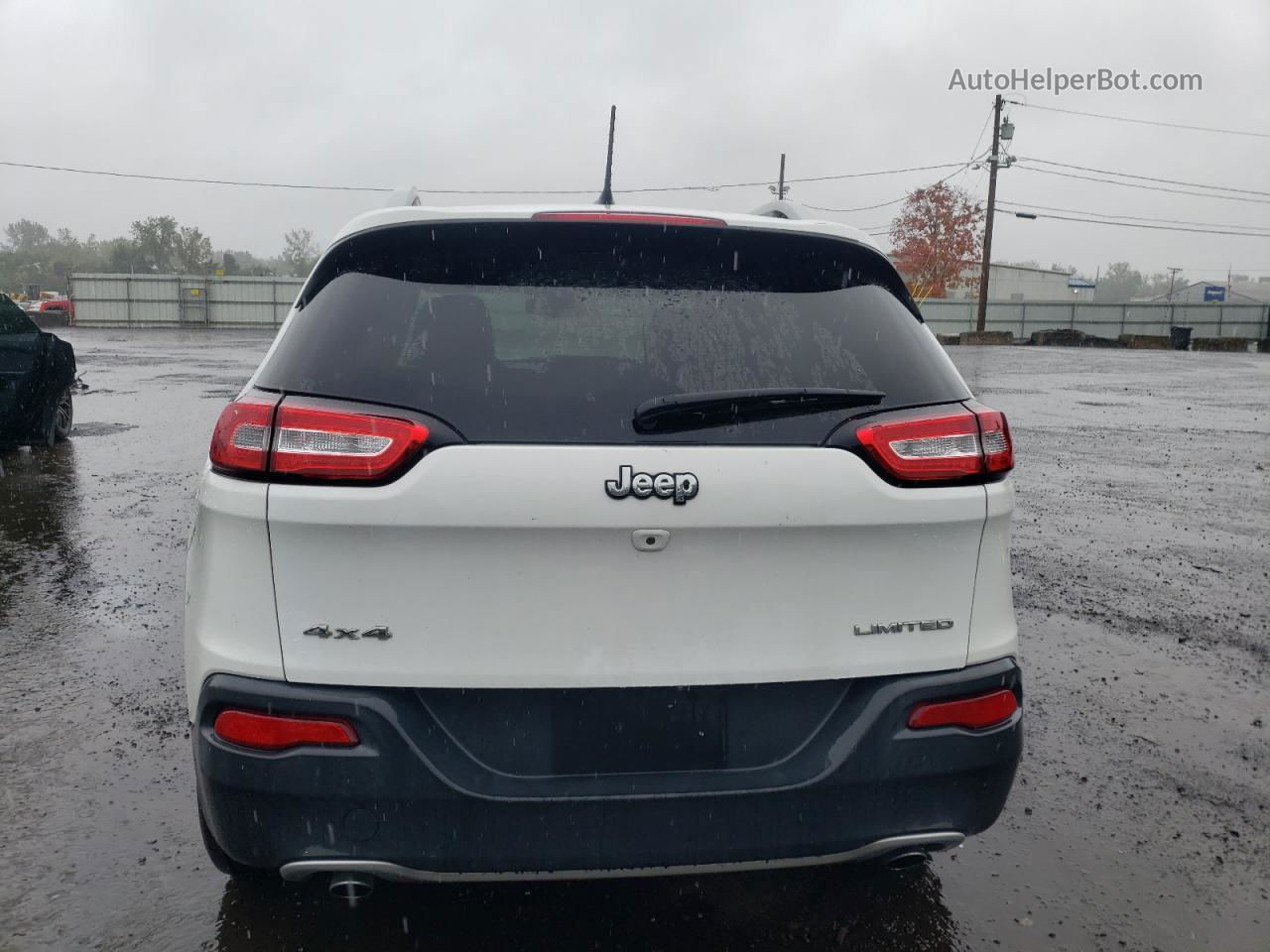 2014 Jeep Cherokee Limited White vin: 1C4PJMDS2EW222820