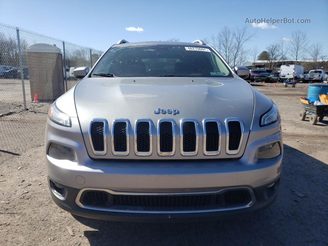 2015 Jeep Cherokee Limited Silver vin: 1C4PJMDS2FW501976