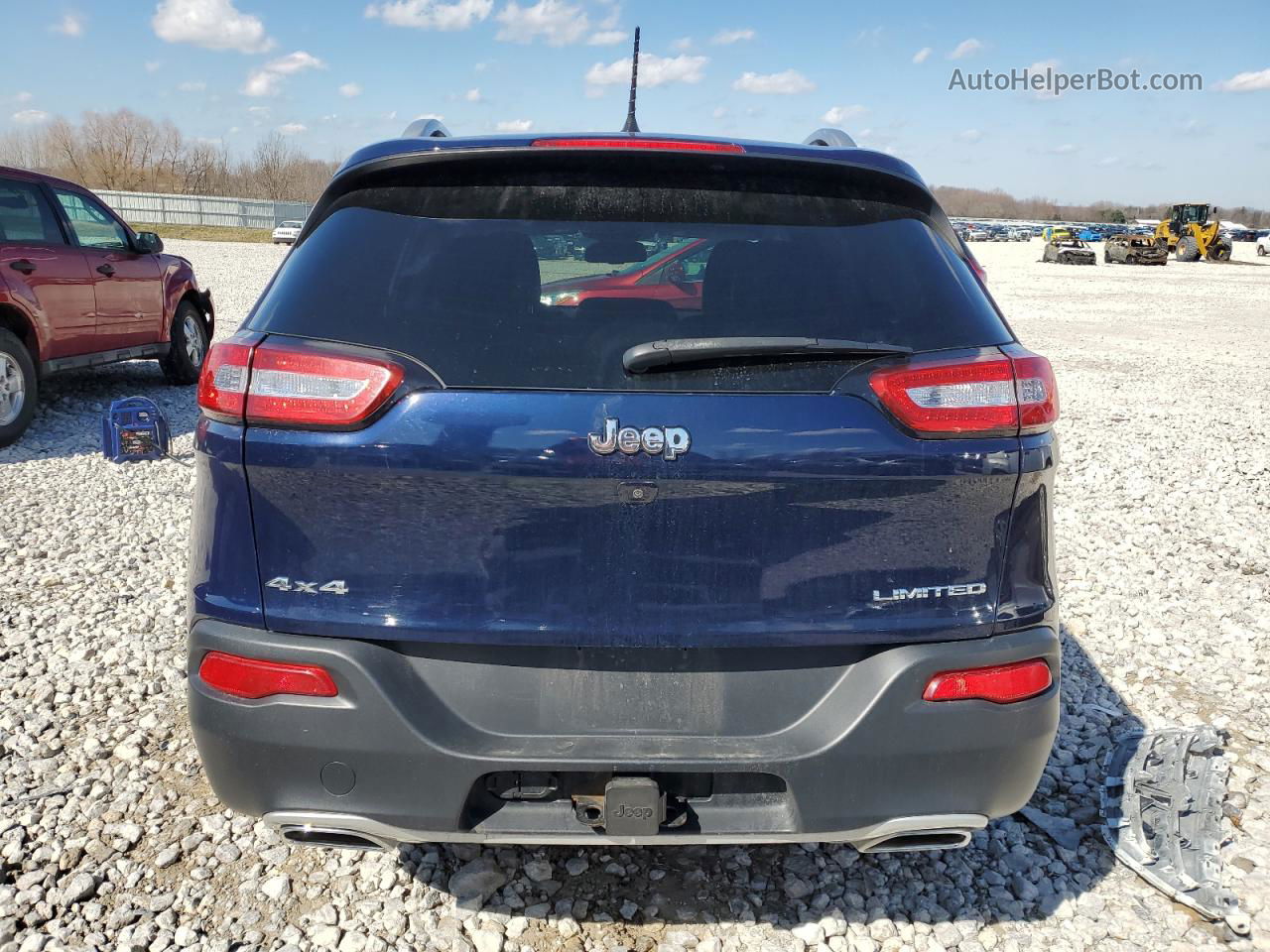 2015 Jeep Cherokee Limited Blue vin: 1C4PJMDS2FW544388