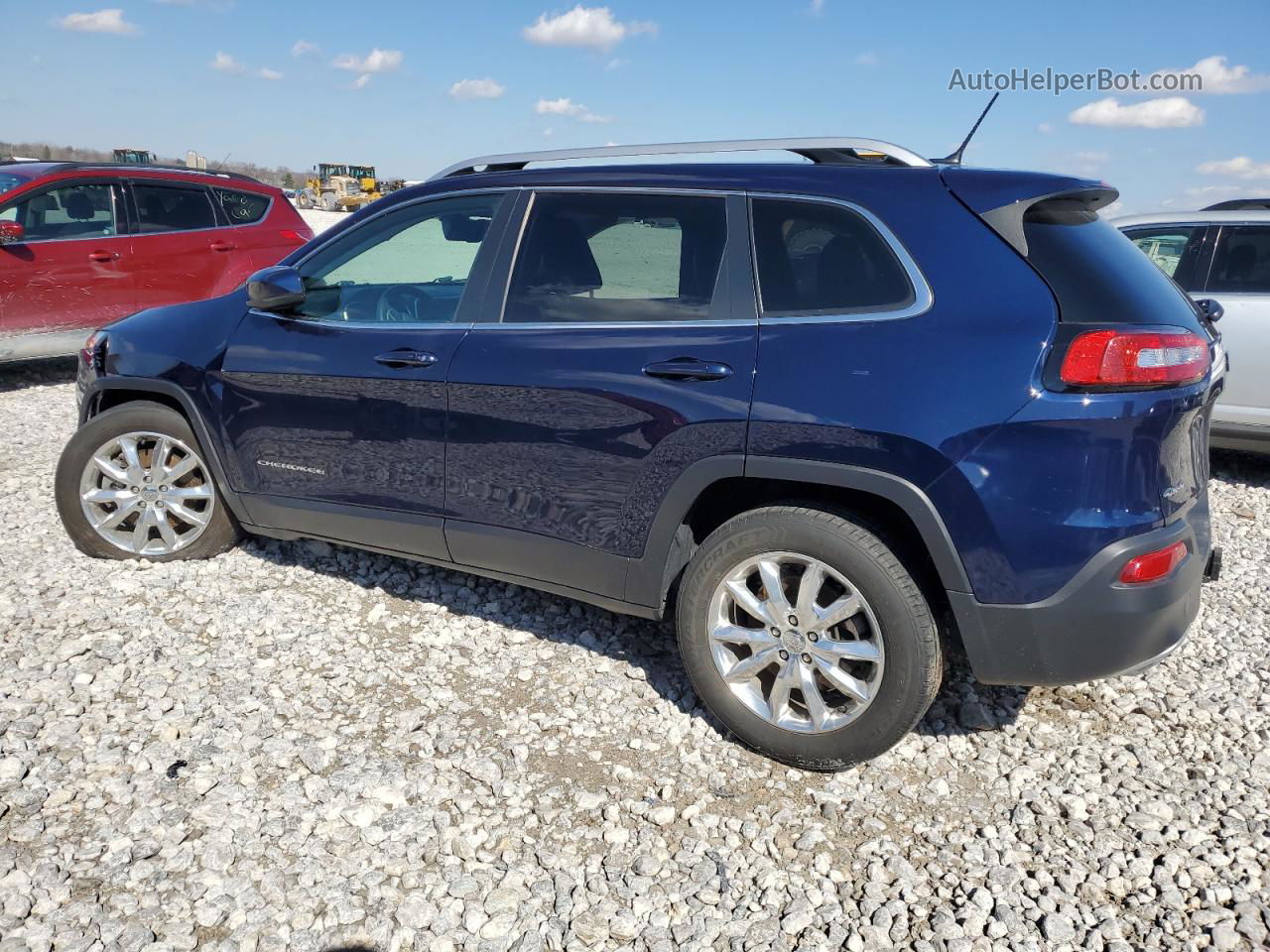 2015 Jeep Cherokee Limited Blue vin: 1C4PJMDS2FW544388