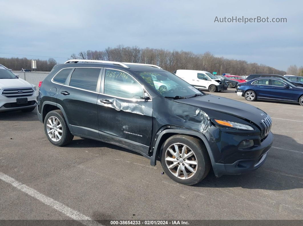 2015 Jeep Cherokee Limited Black vin: 1C4PJMDS2FW719576