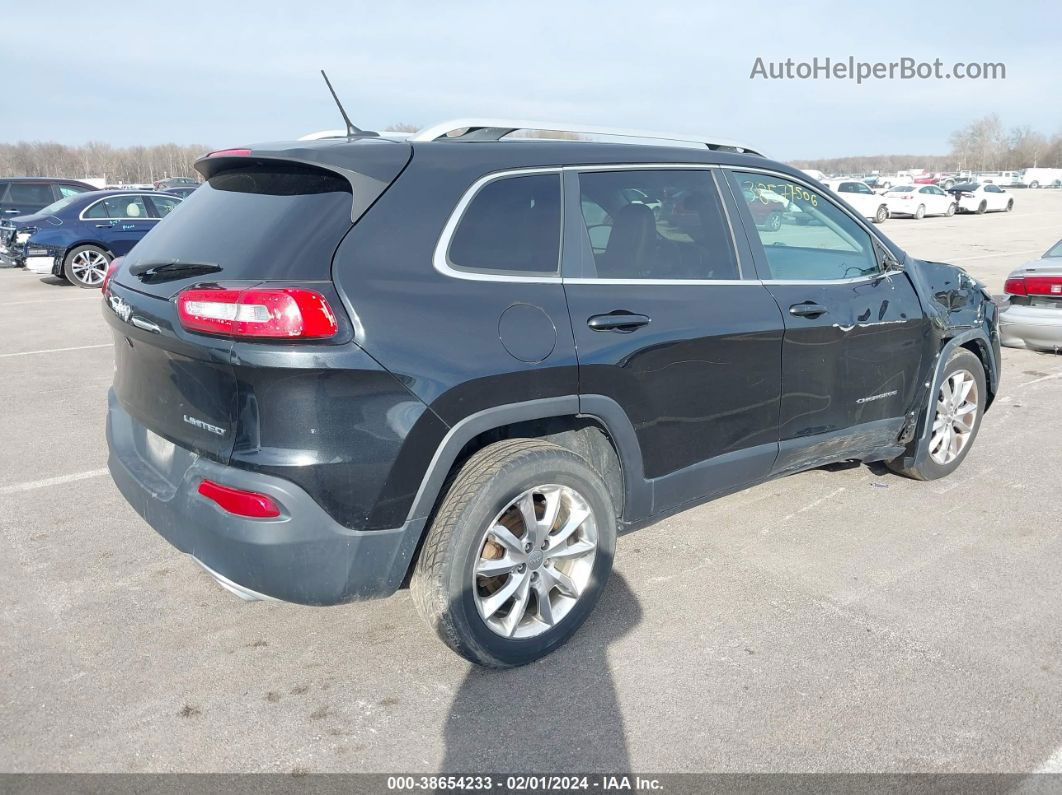 2015 Jeep Cherokee Limited Black vin: 1C4PJMDS2FW719576