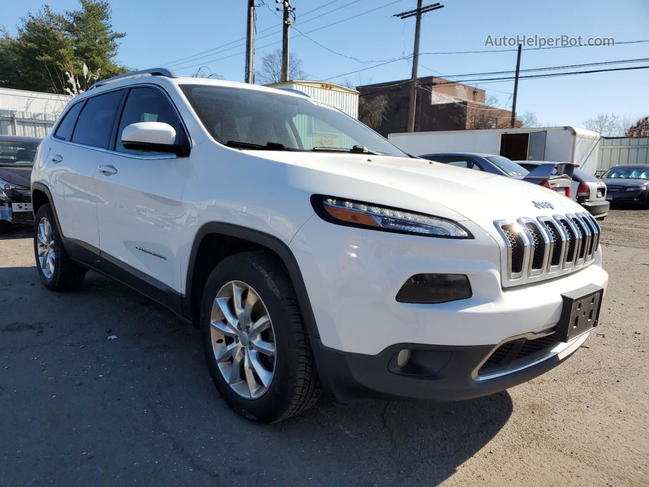 2016 Jeep Cherokee Limited White vin: 1C4PJMDS2GW142713