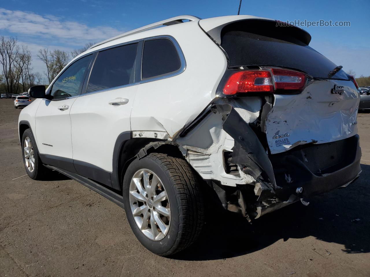 2016 Jeep Cherokee Limited White vin: 1C4PJMDS2GW142713