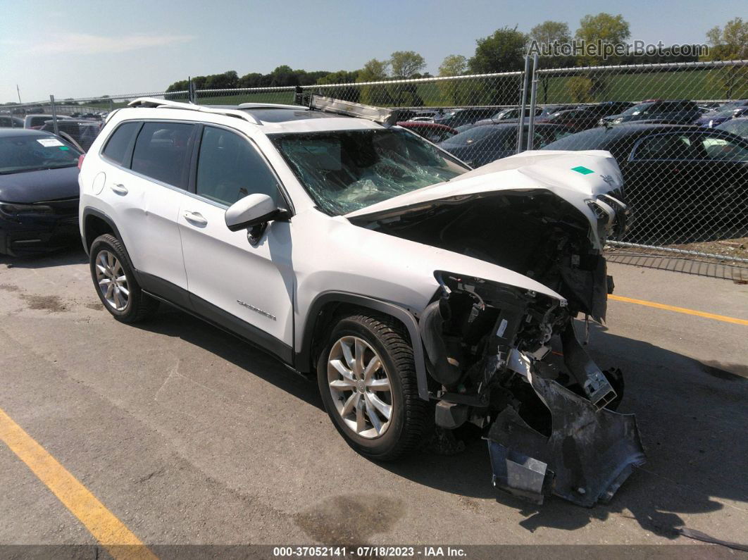 2016 Jeep Cherokee Limited White vin: 1C4PJMDS2GW167515