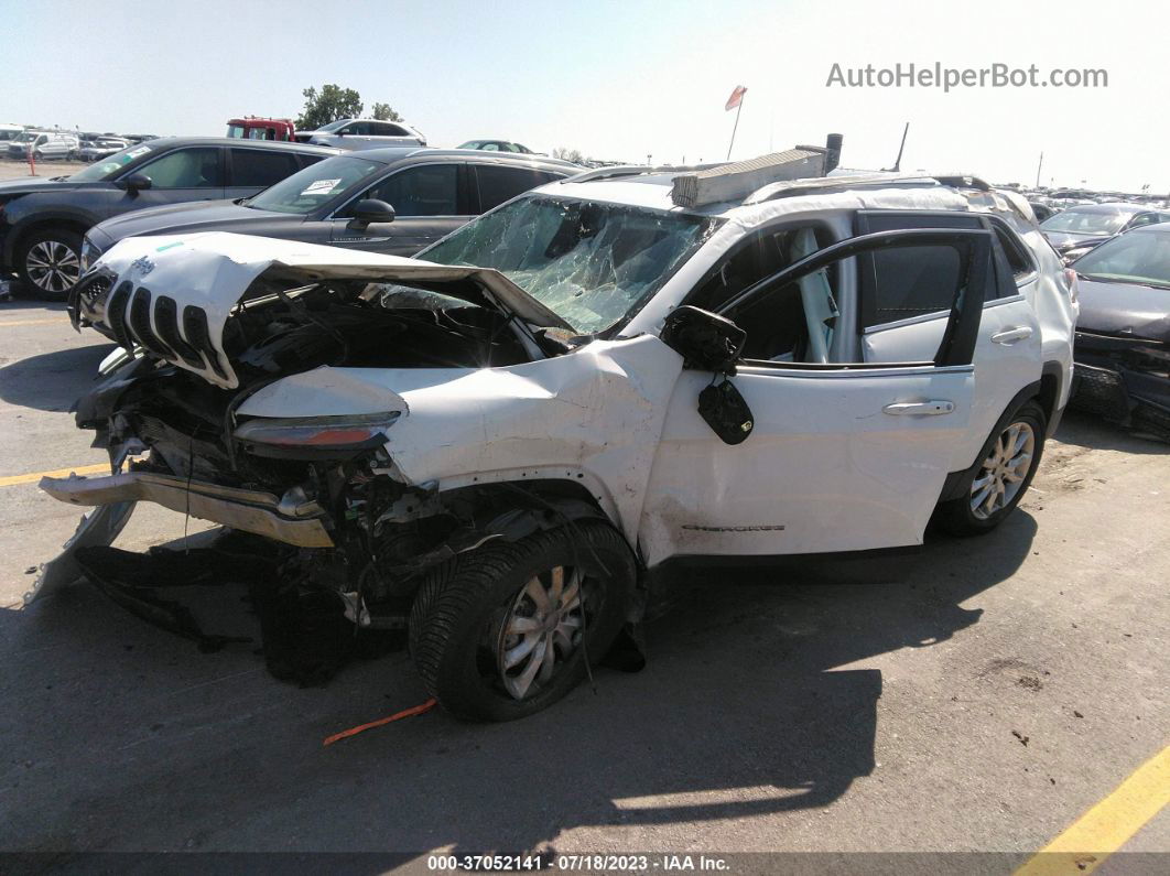 2016 Jeep Cherokee Limited White vin: 1C4PJMDS2GW167515