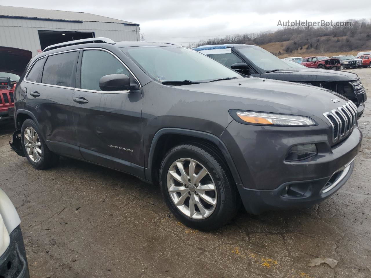 2016 Jeep Cherokee Limited Gray vin: 1C4PJMDS2GW183407