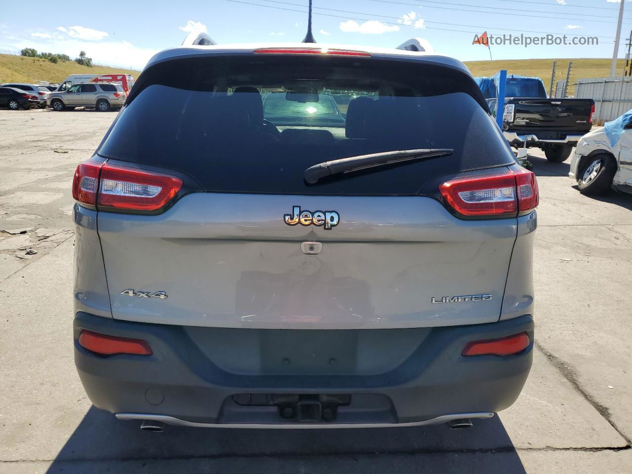 2014 Jeep Cherokee Limited Серебряный vin: 1C4PJMDS3EW259892