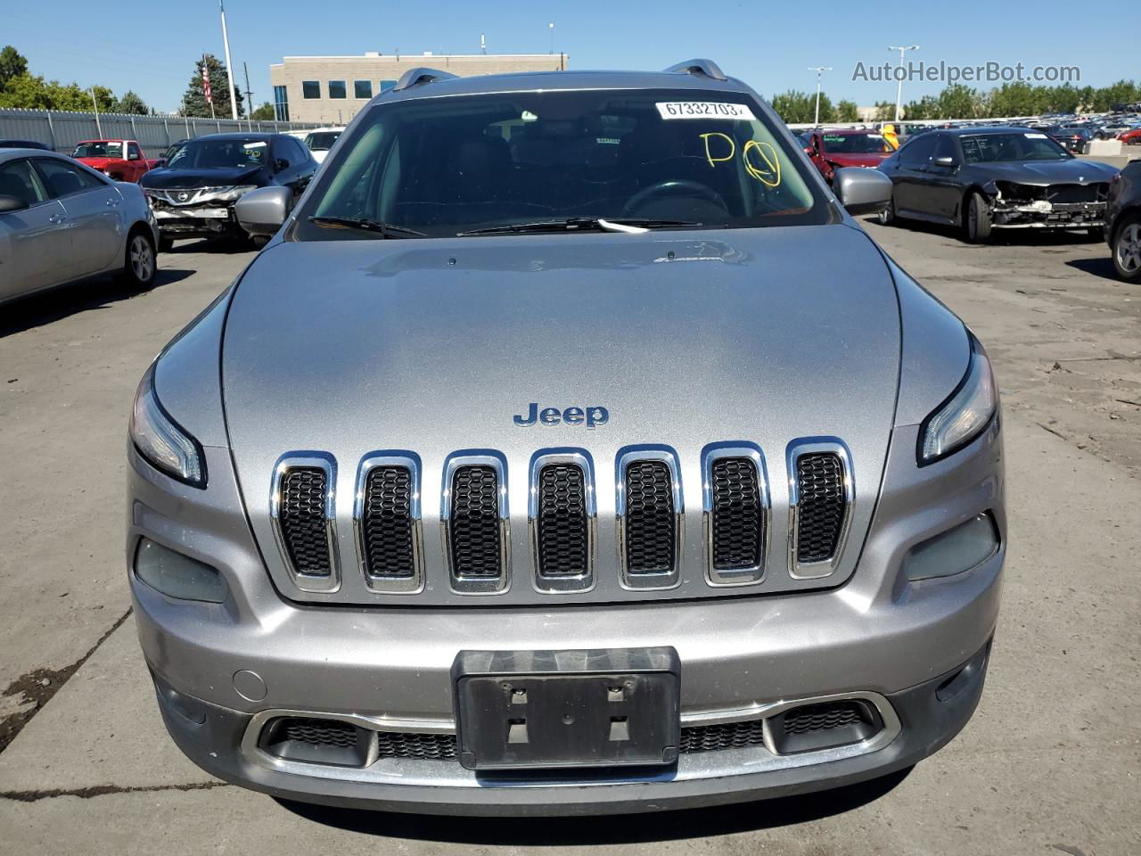 2014 Jeep Cherokee Limited Silver vin: 1C4PJMDS3EW259892