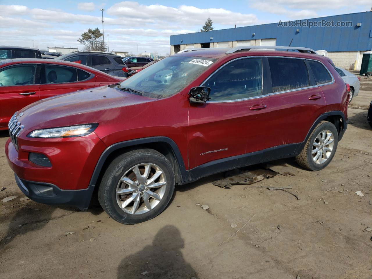 2014 Jeep Cherokee Limited Red vin: 1C4PJMDS3EW266440