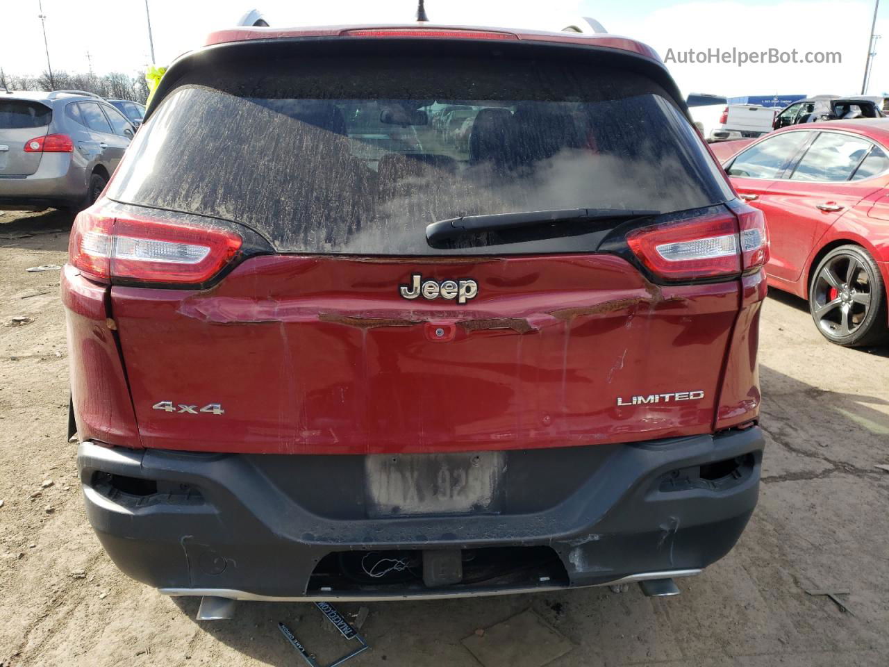 2014 Jeep Cherokee Limited Red vin: 1C4PJMDS3EW266440