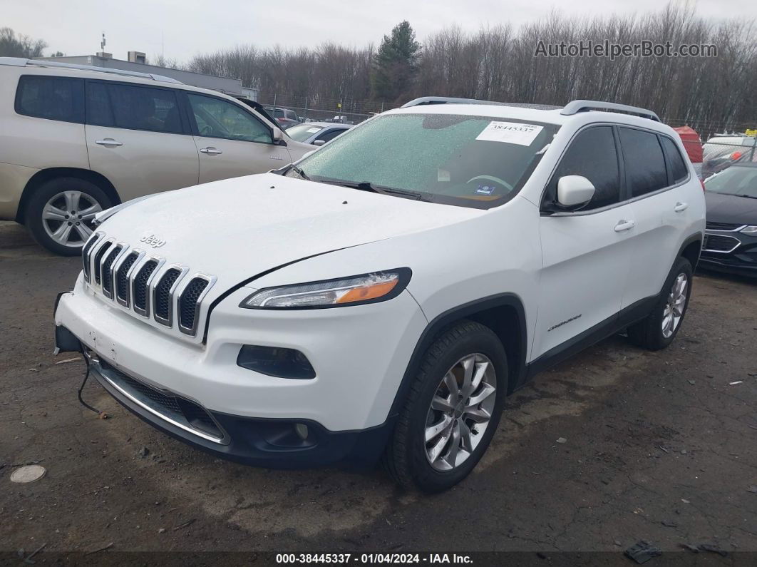 2015 Jeep Cherokee Limited White vin: 1C4PJMDS3FW576007