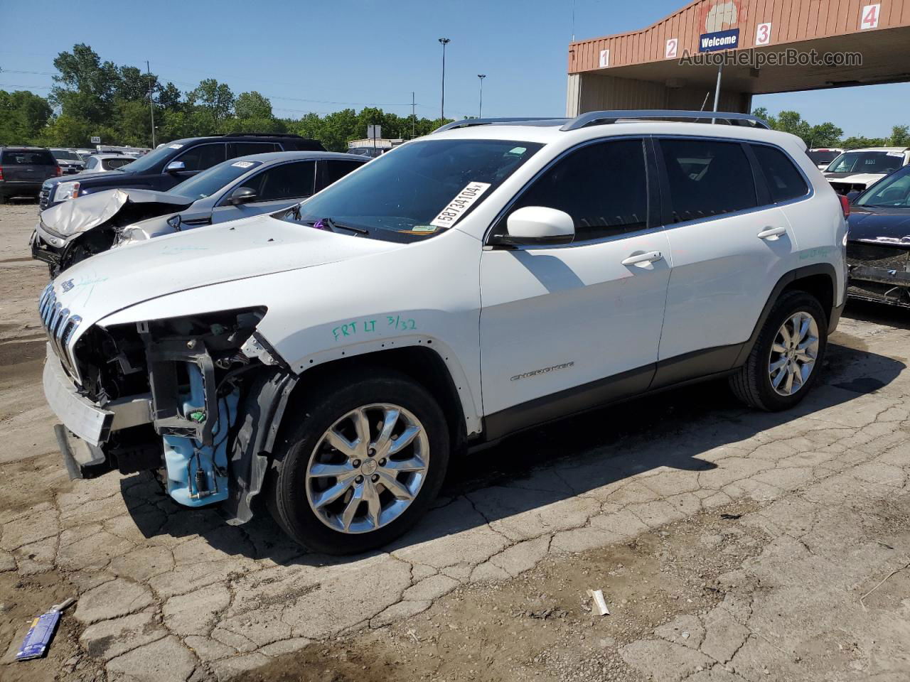 2015 Jeep Cherokee Limited White vin: 1C4PJMDS3FW593776