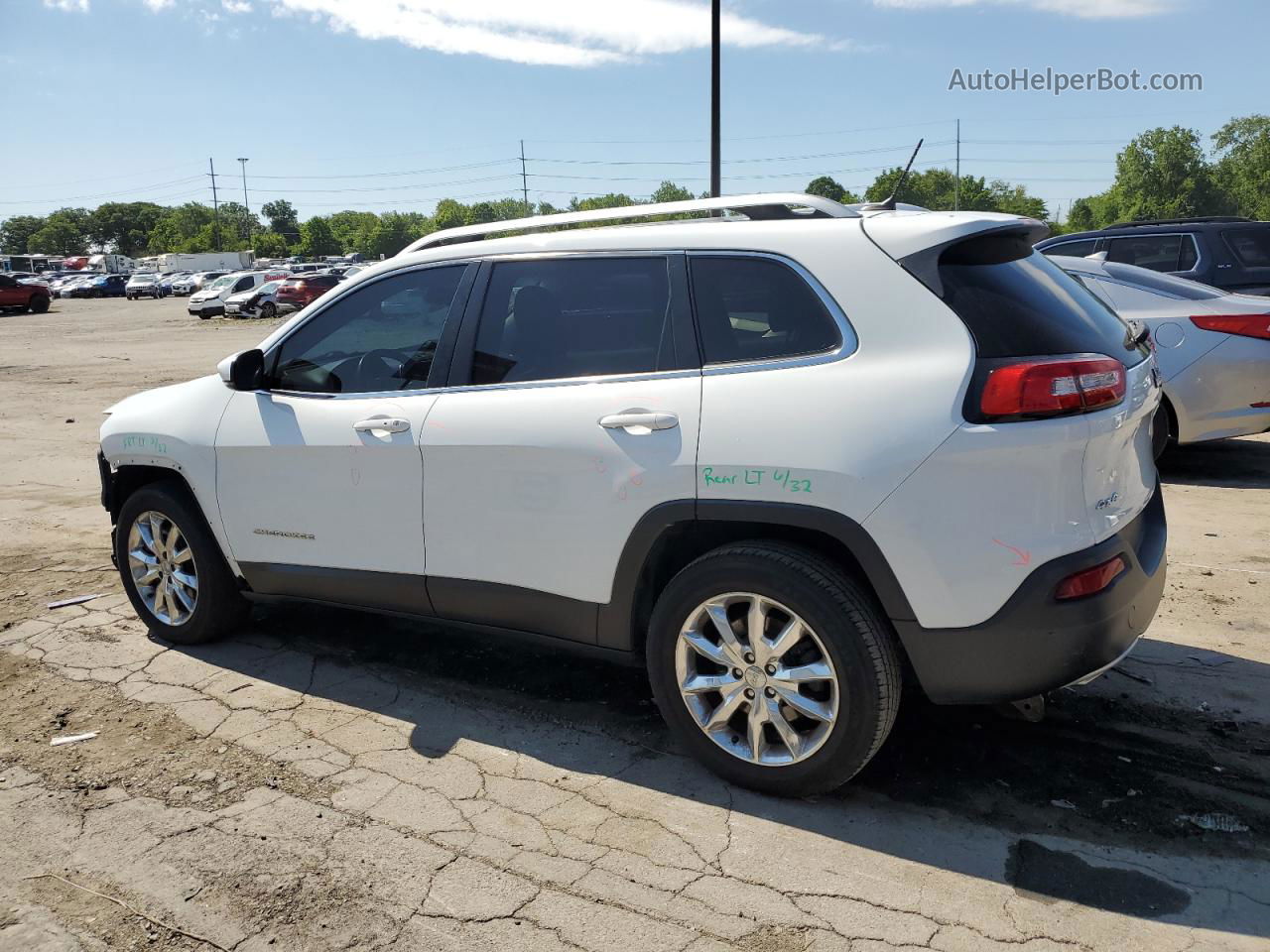 2015 Jeep Cherokee Limited White vin: 1C4PJMDS3FW593776