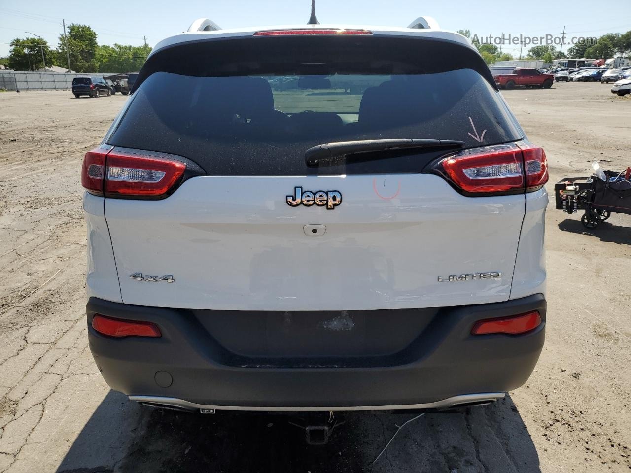 2015 Jeep Cherokee Limited White vin: 1C4PJMDS3FW593776