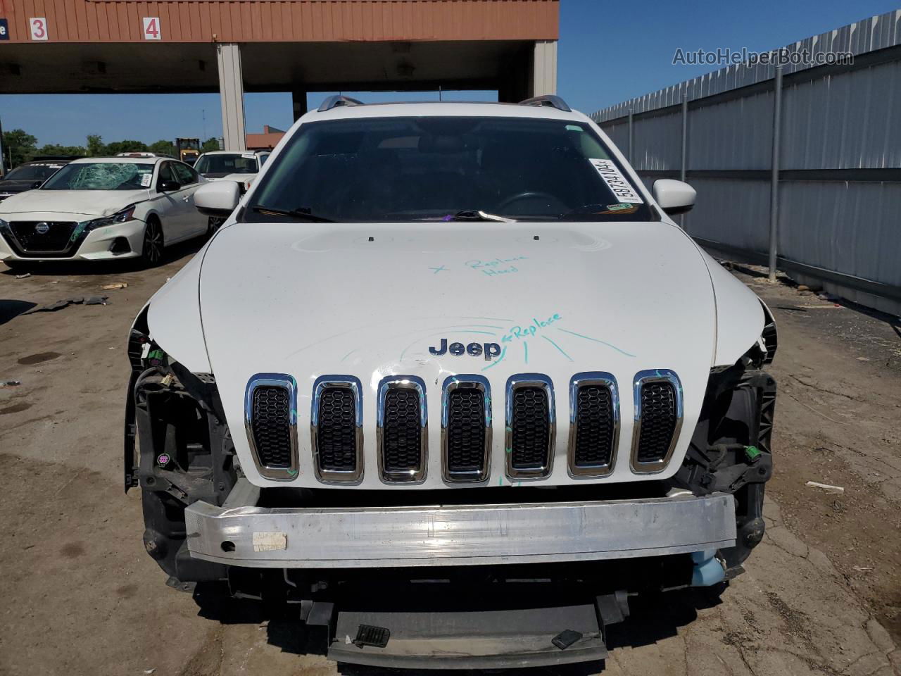 2015 Jeep Cherokee Limited White vin: 1C4PJMDS3FW593776