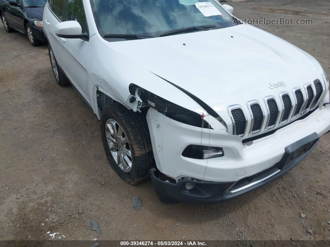 2014 Jeep Cherokee Limited White vin: 1C4PJMDS4EW173541