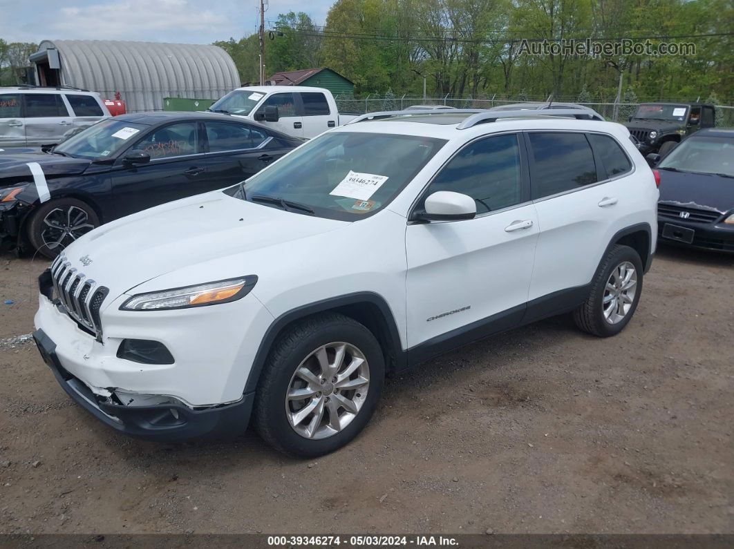 2014 Jeep Cherokee Limited White vin: 1C4PJMDS4EW173541