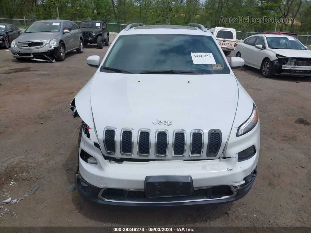 2014 Jeep Cherokee Limited White vin: 1C4PJMDS4EW173541