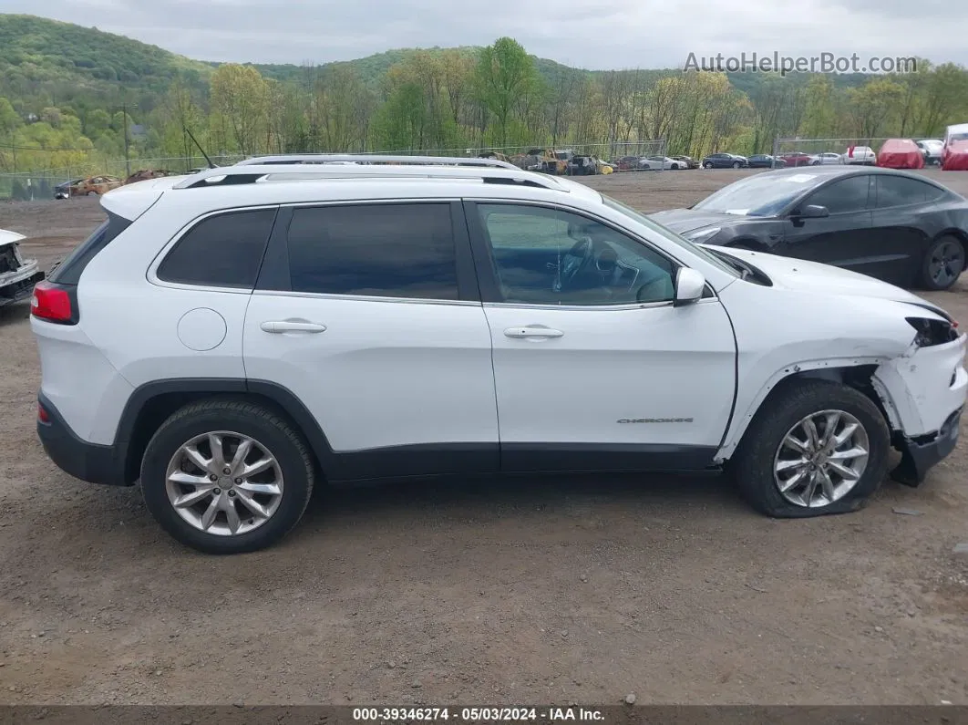 2014 Jeep Cherokee Limited White vin: 1C4PJMDS4EW173541