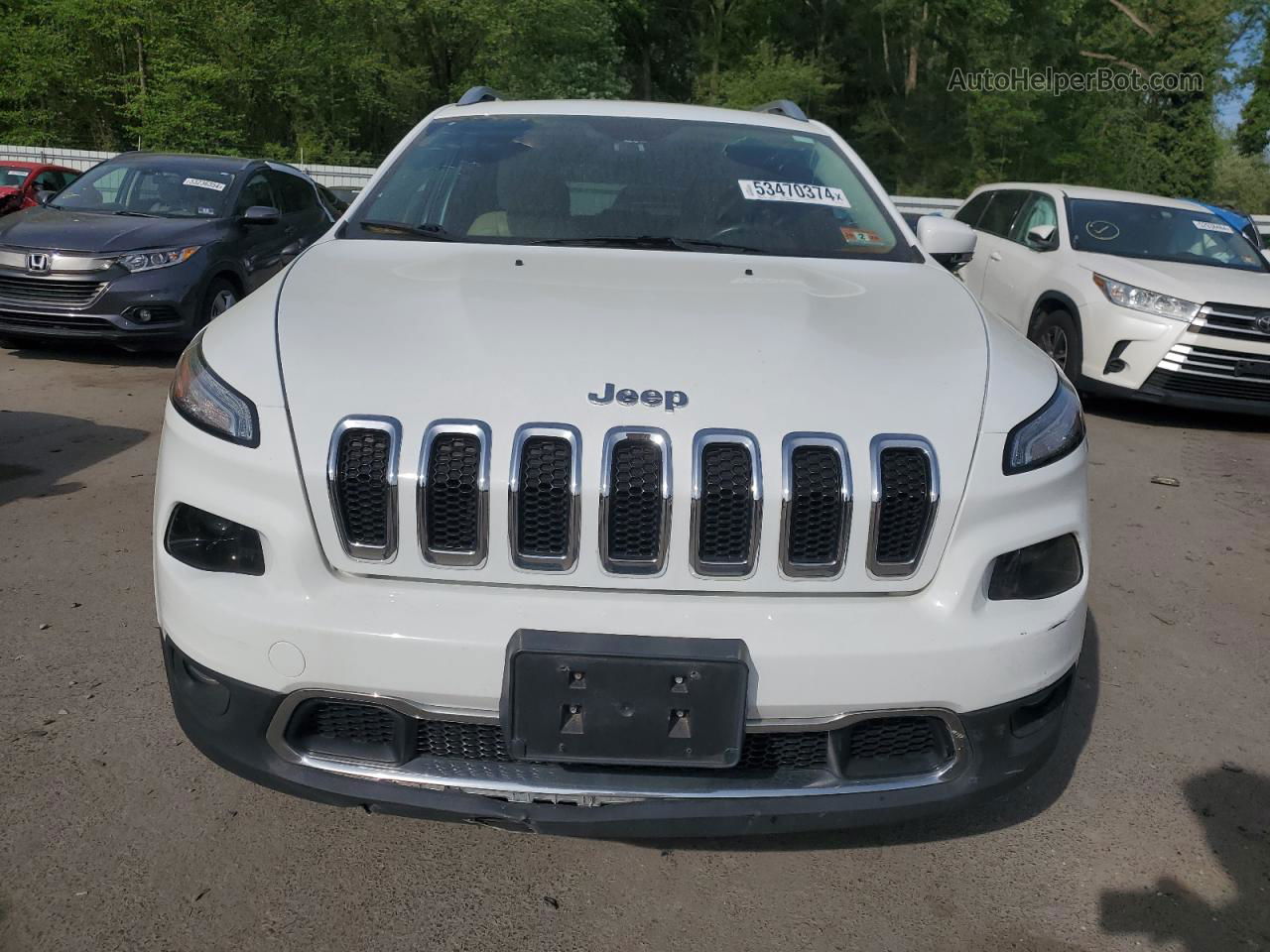 2015 Jeep Cherokee Limited White vin: 1C4PJMDS4FW571138