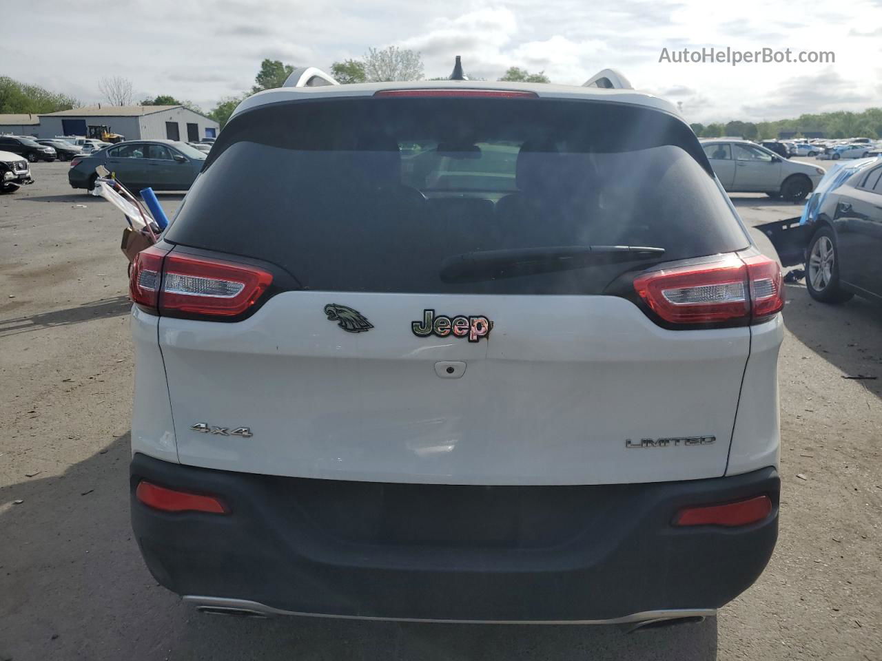 2015 Jeep Cherokee Limited White vin: 1C4PJMDS4FW571138