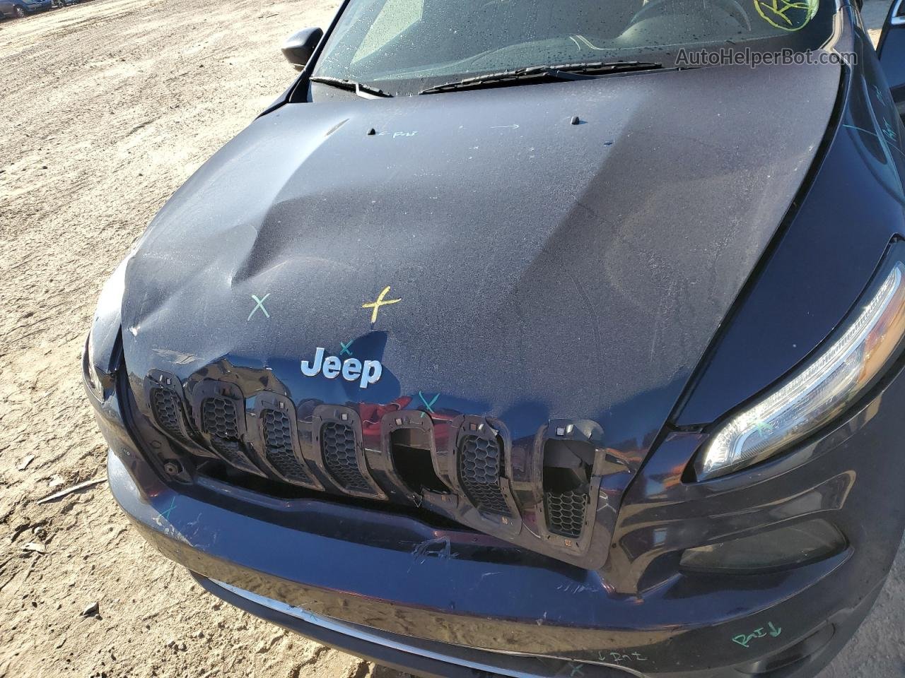 2015 Jeep Cherokee Limited Blue vin: 1C4PJMDS4FW646551