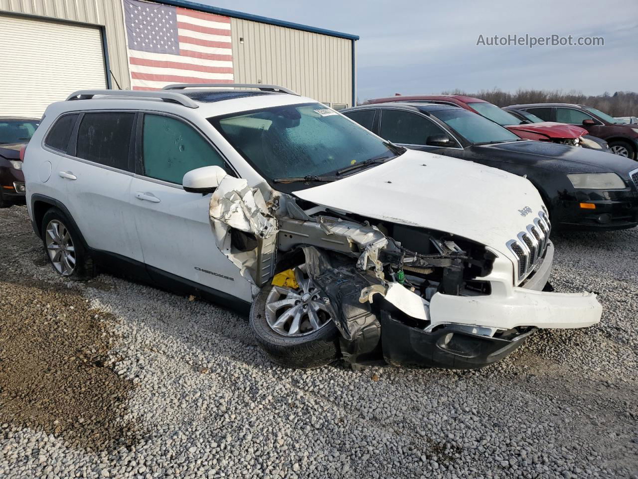 2015 Jeep Cherokee Limited White vin: 1C4PJMDS4FW688802