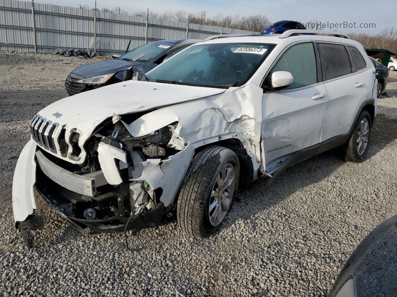 2015 Jeep Cherokee Limited White vin: 1C4PJMDS4FW688802