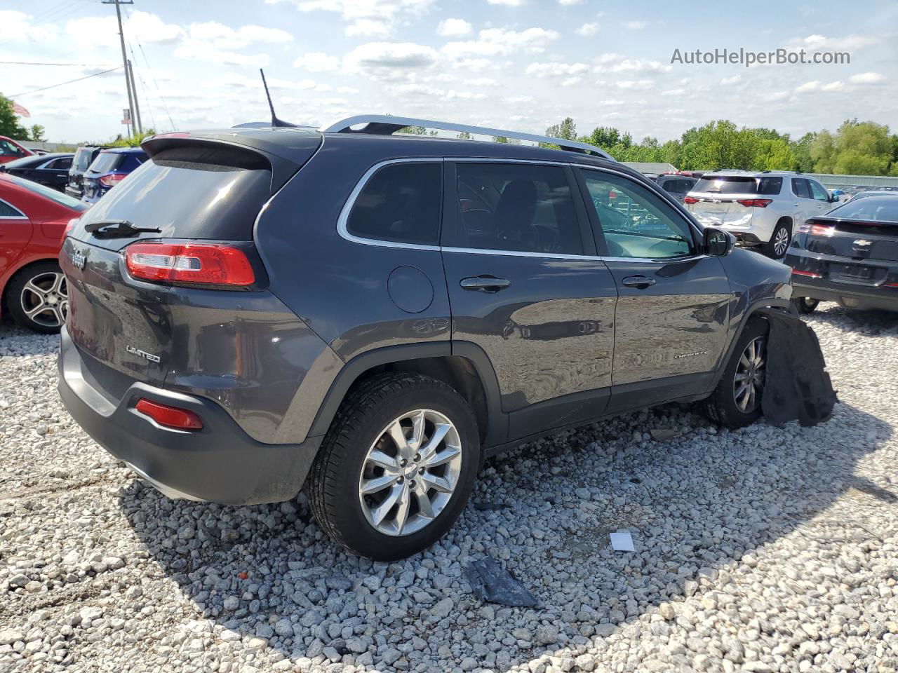 2016 Jeep Cherokee Limited Gray vin: 1C4PJMDS4GW123550