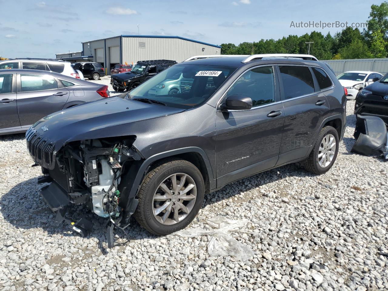 2016 Jeep Cherokee Limited Gray vin: 1C4PJMDS4GW123550