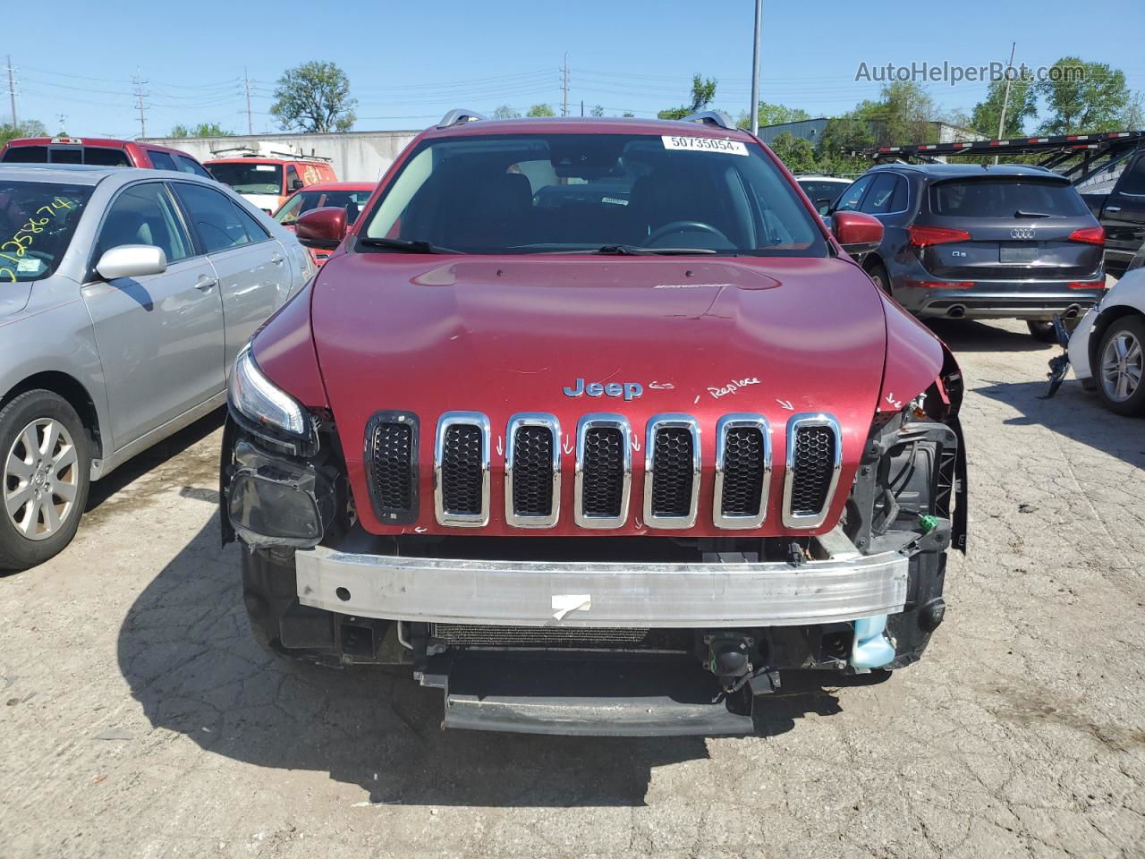 2015 Jeep Cherokee Limited Темно-бордовый vin: 1C4PJMDS5FW555126