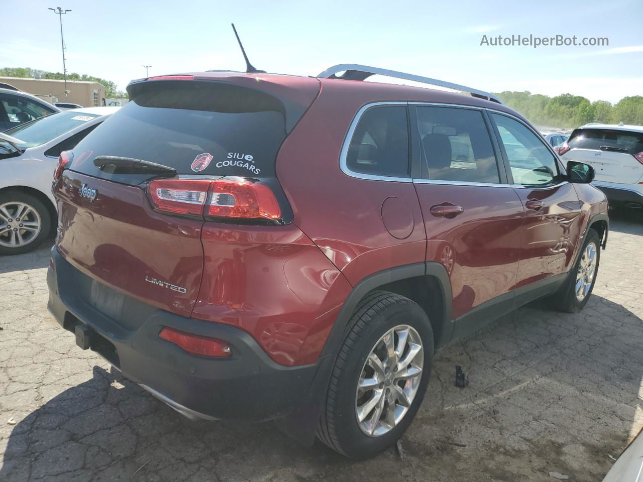 2015 Jeep Cherokee Limited Maroon vin: 1C4PJMDS5FW555126