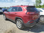 2015 Jeep Cherokee Limited Maroon vin: 1C4PJMDS5FW555126