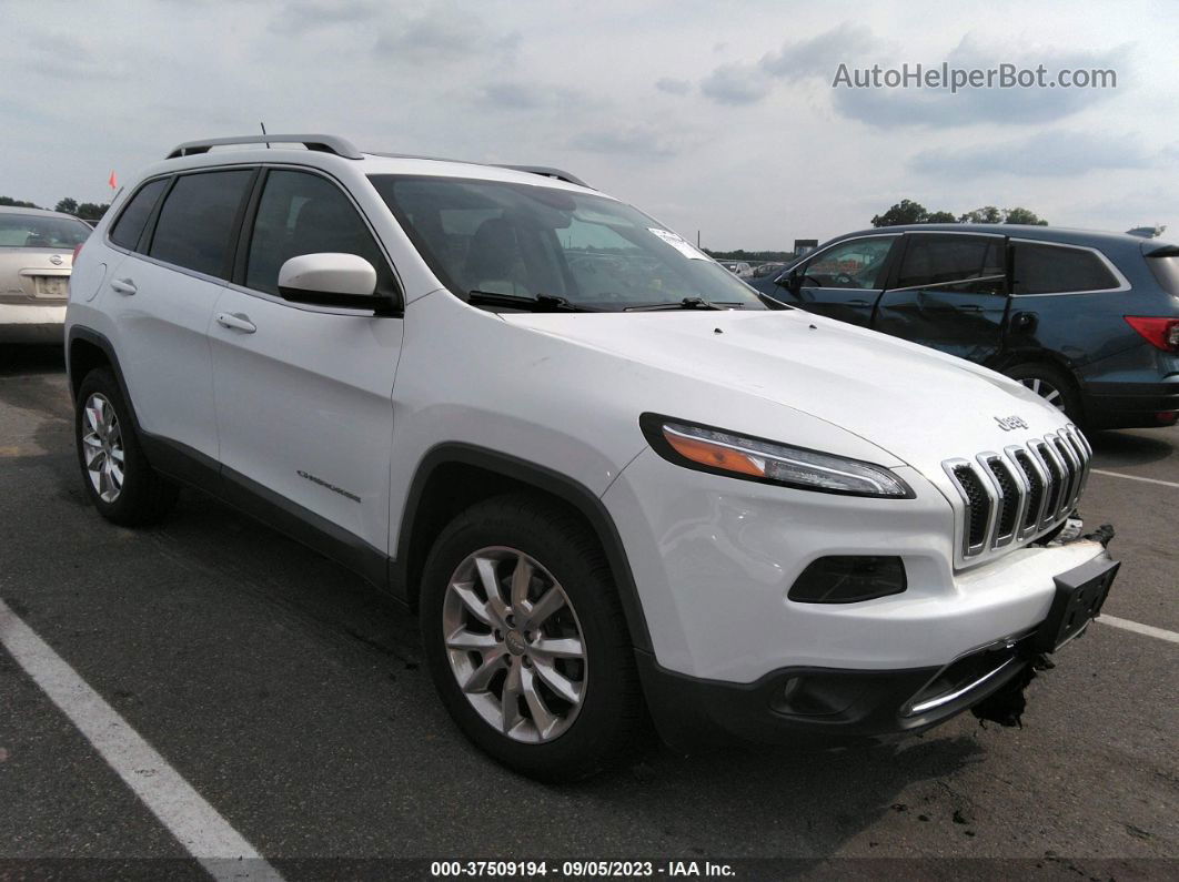 2014 Jeep Cherokee Limited White vin: 1C4PJMDS6EW246845