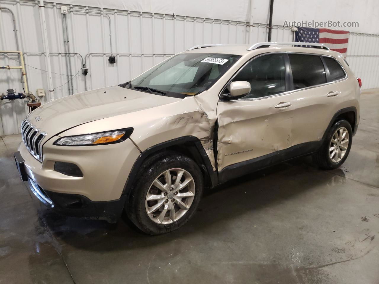 2014 Jeep Cherokee Limited Tan vin: 1C4PJMDS6EW296726