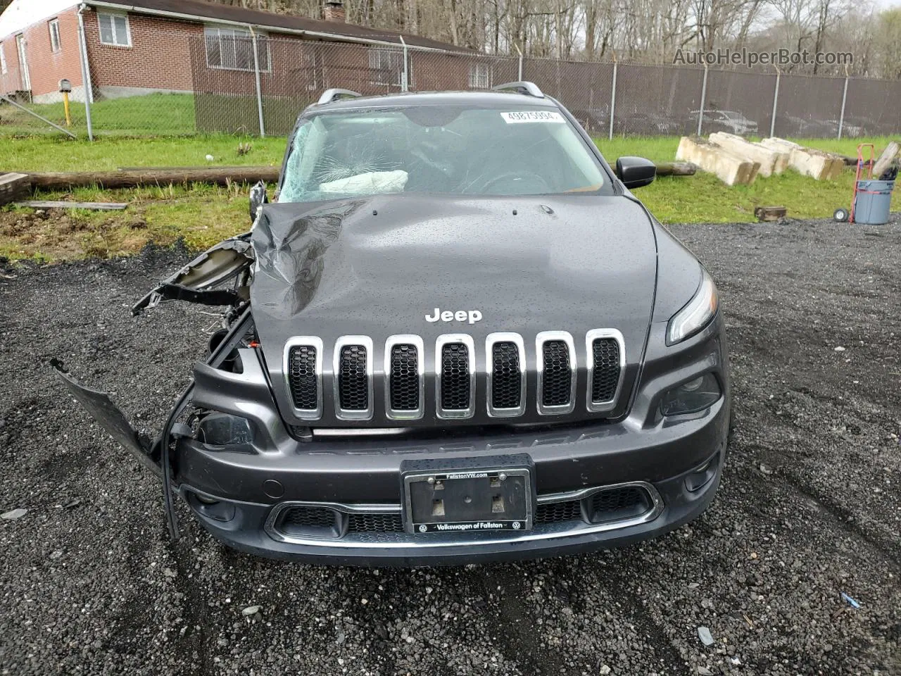 2015 Jeep Cherokee Limited Gray vin: 1C4PJMDS6FW544135