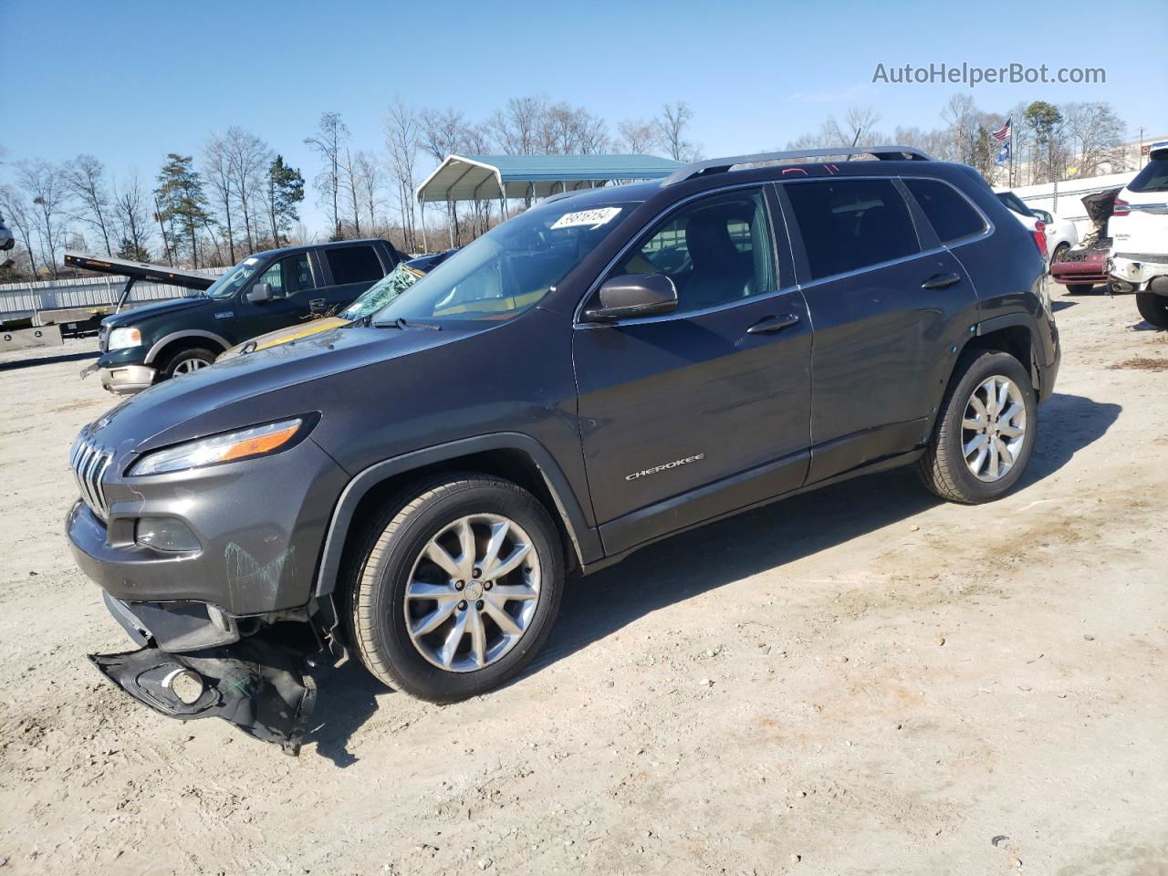 2015 Jeep Cherokee Limited Charcoal vin: 1C4PJMDS6FW613485