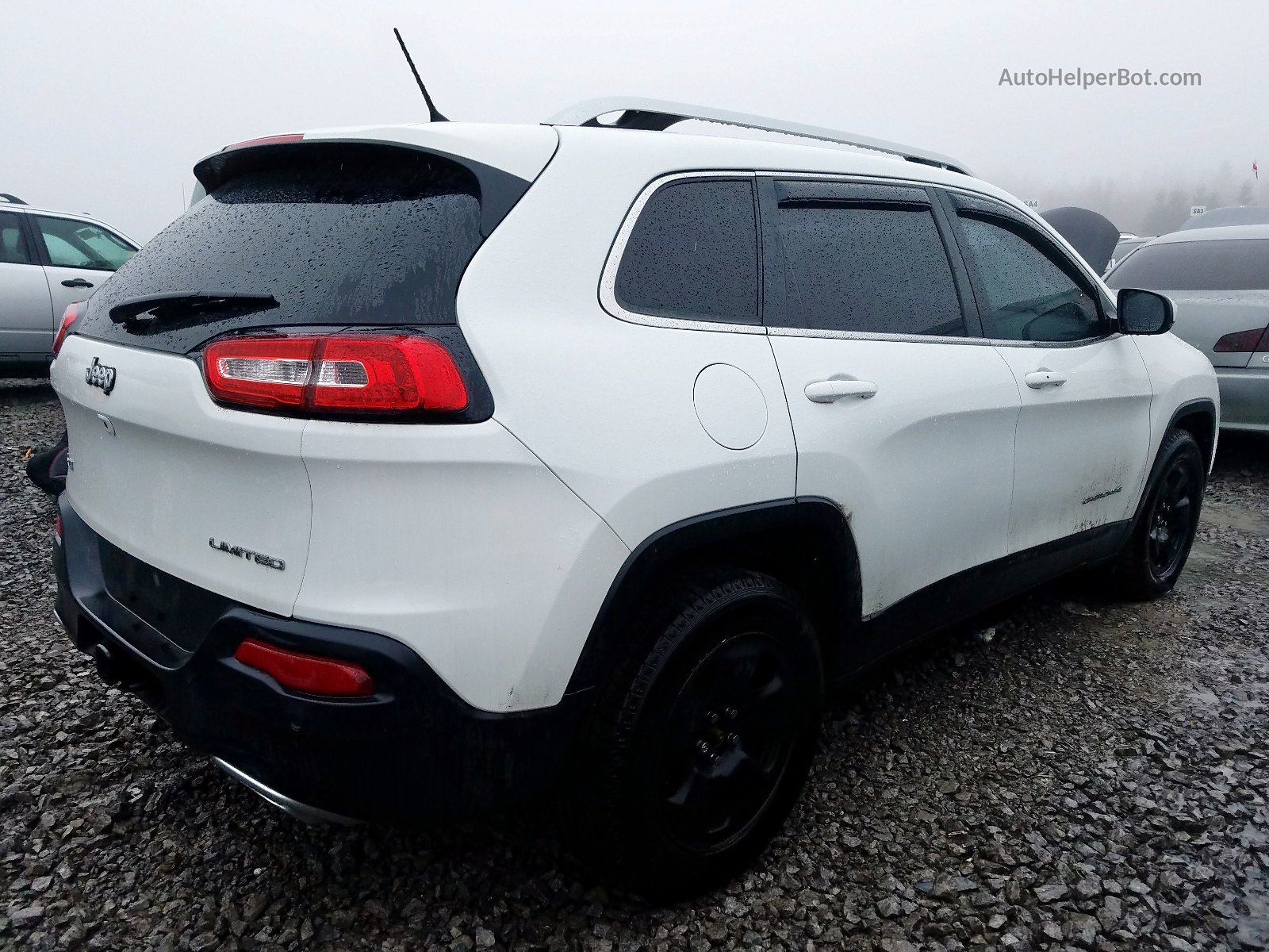 2015 Jeep Cherokee Limited White vin: 1C4PJMDS6FW685688