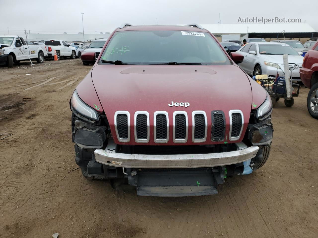 2016 Jeep Cherokee Limited Red vin: 1C4PJMDS6GW279654