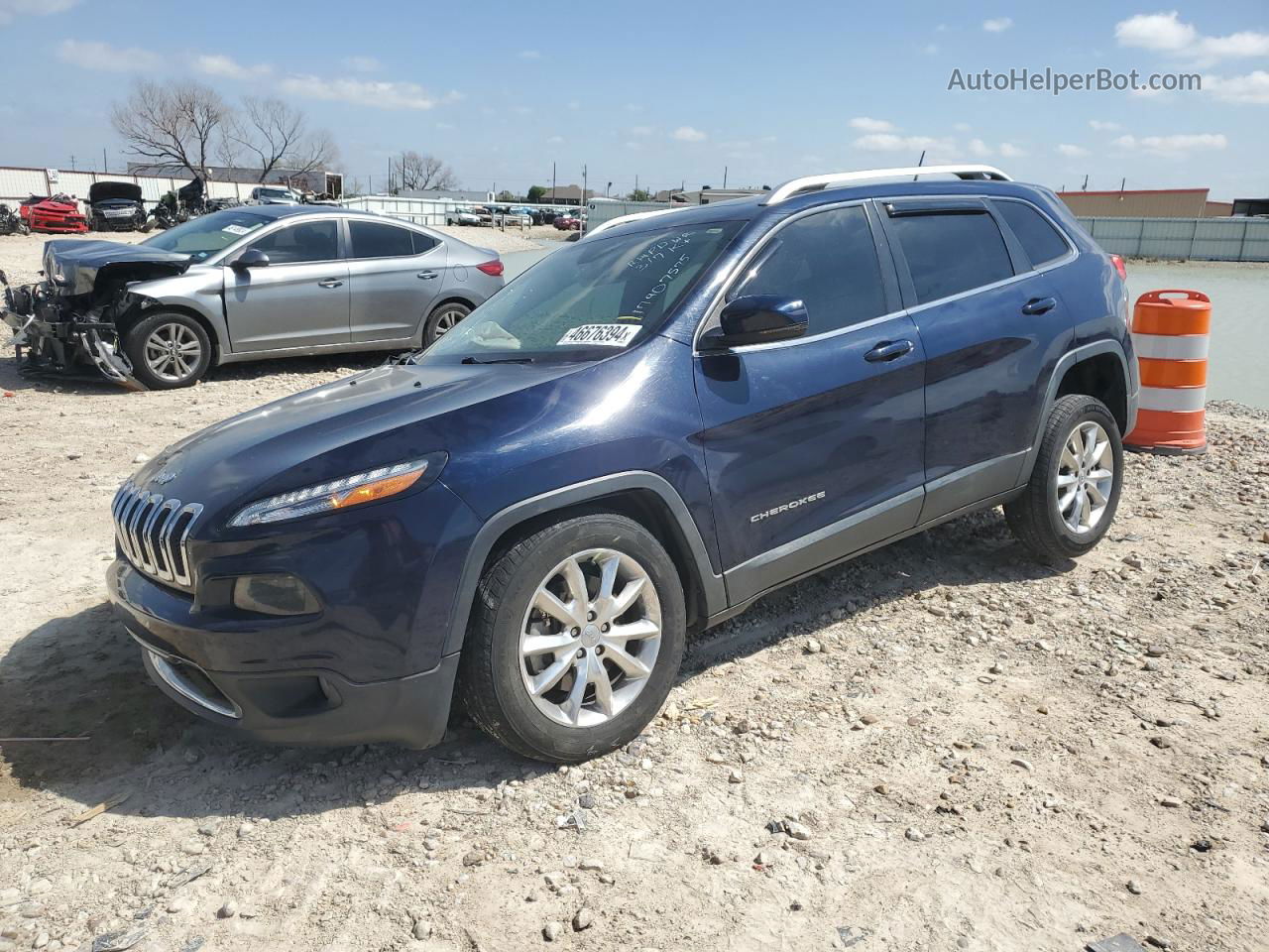 2014 Jeep Cherokee Limited Blue vin: 1C4PJMDS7EW185067