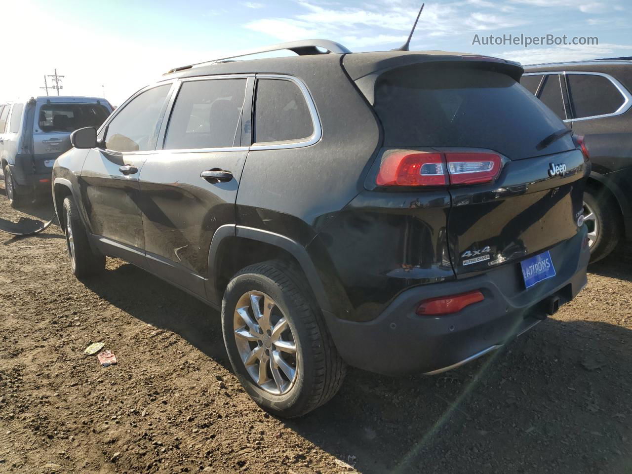 2014 Jeep Cherokee Limited Black vin: 1C4PJMDS7EW222733