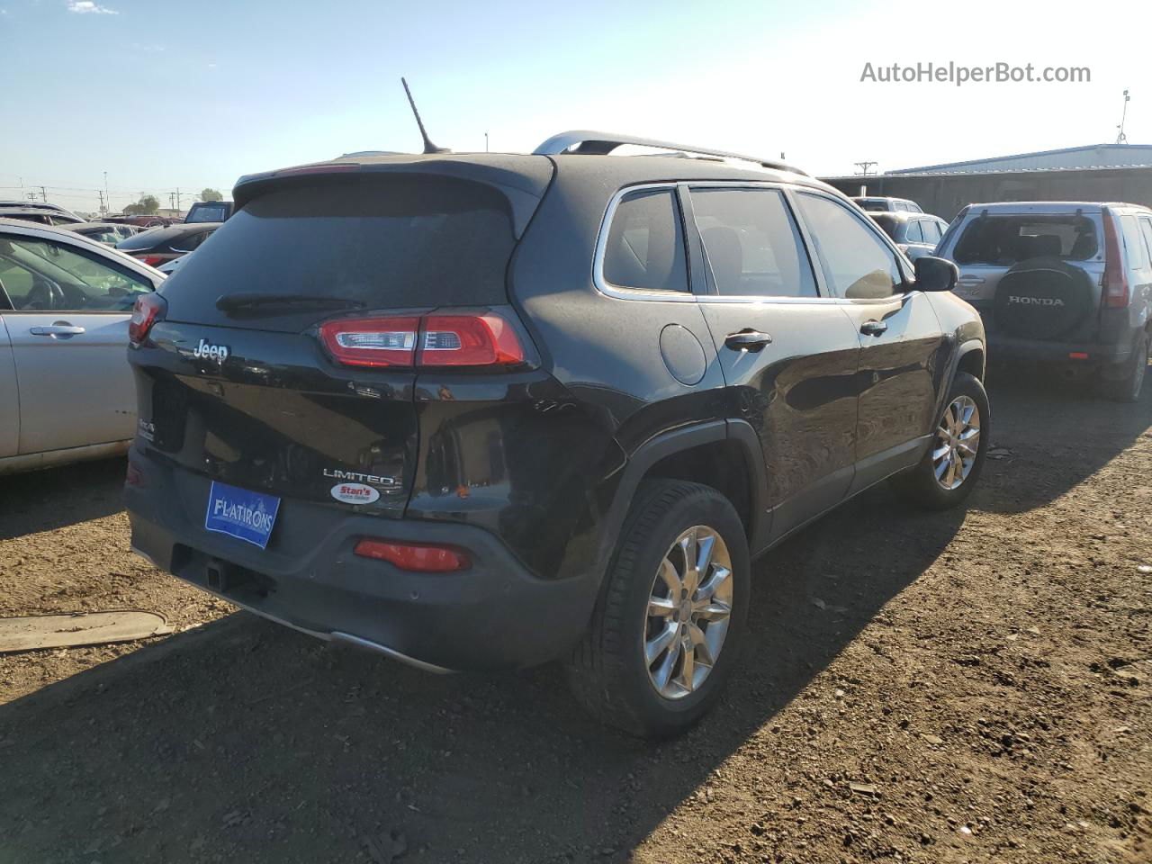 2014 Jeep Cherokee Limited Black vin: 1C4PJMDS7EW222733