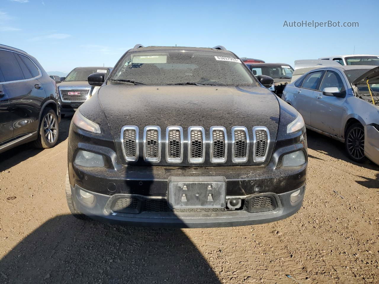 2014 Jeep Cherokee Limited Black vin: 1C4PJMDS7EW222733