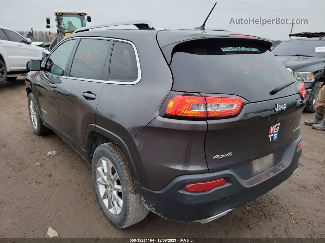 2015 Jeep Cherokee Limited Серый vin: 1C4PJMDS7FW540806