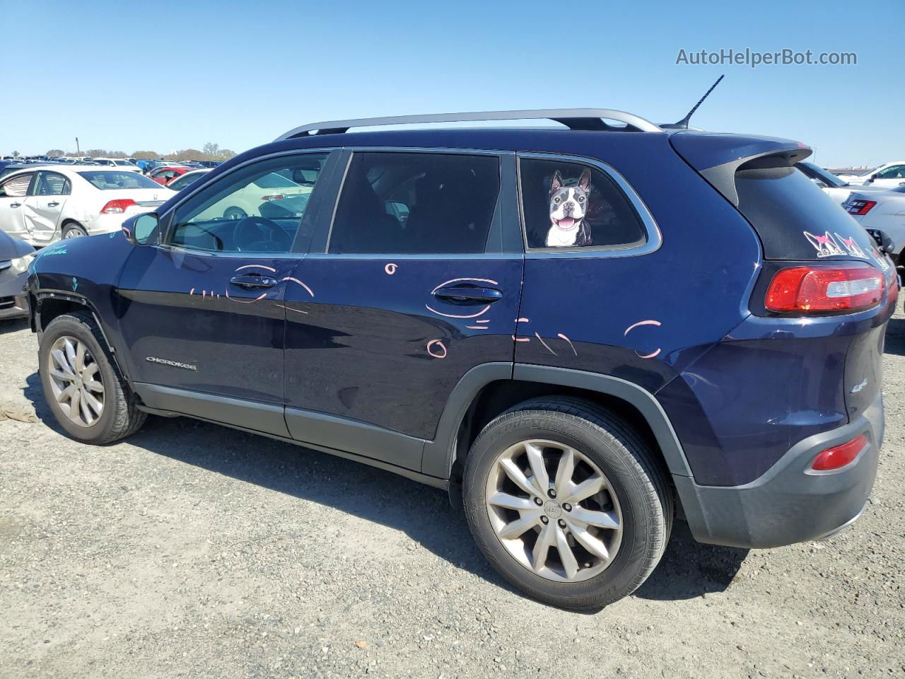 2015 Jeep Cherokee Limited Blue vin: 1C4PJMDS7FW759359