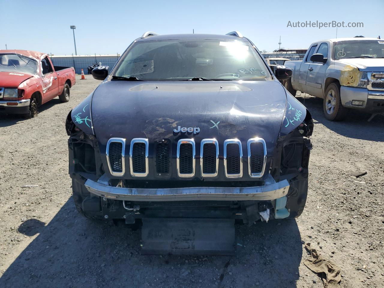 2015 Jeep Cherokee Limited Blue vin: 1C4PJMDS7FW759359