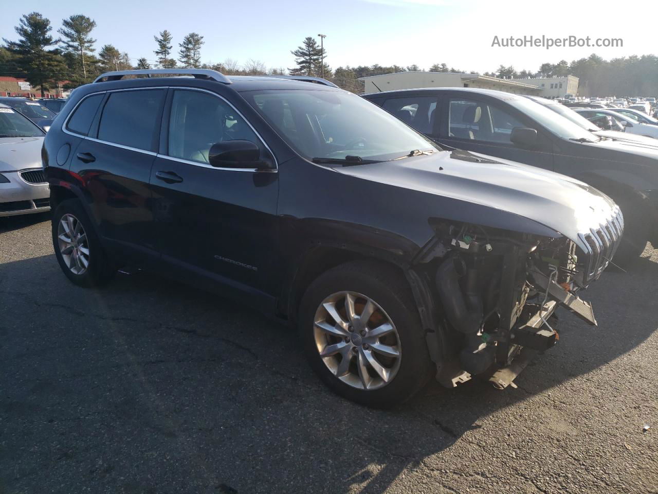 2015 Jeep Cherokee Limited Black vin: 1C4PJMDS7FW779191